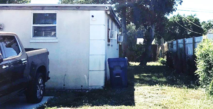 Trash containers properly stored