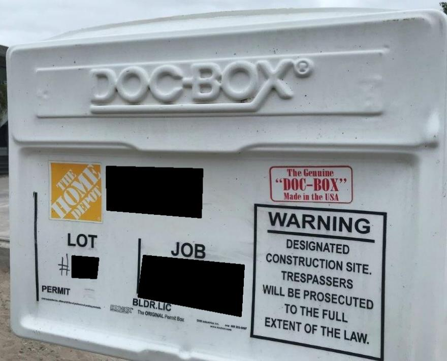 Construction permit on-site